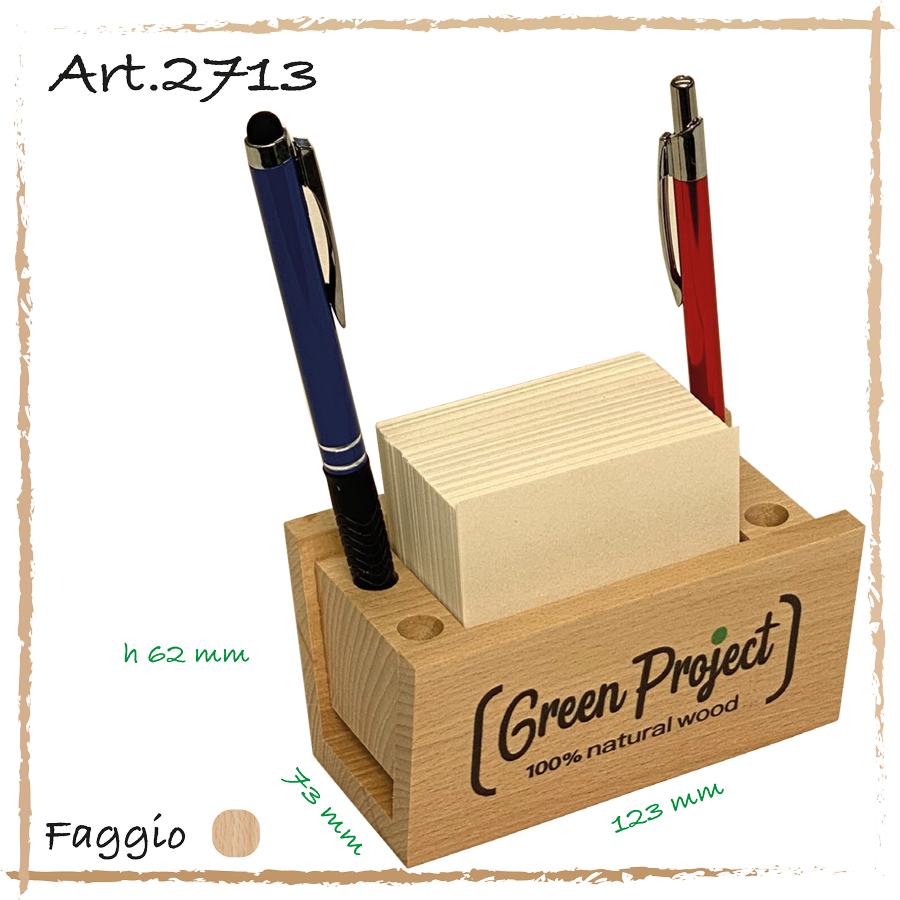 Box porta foglietti in legno FSC per scrivania. carta bianca. MEMO holder in natural wood FSC.